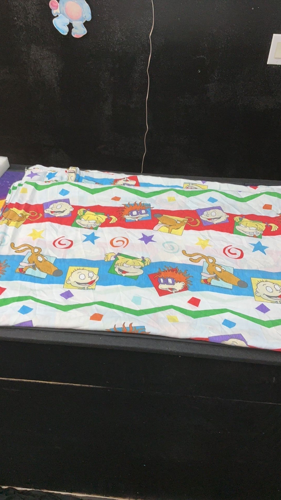11D- Vintage Rugrats Twin Flat Sheet 1997 Nickelodeon