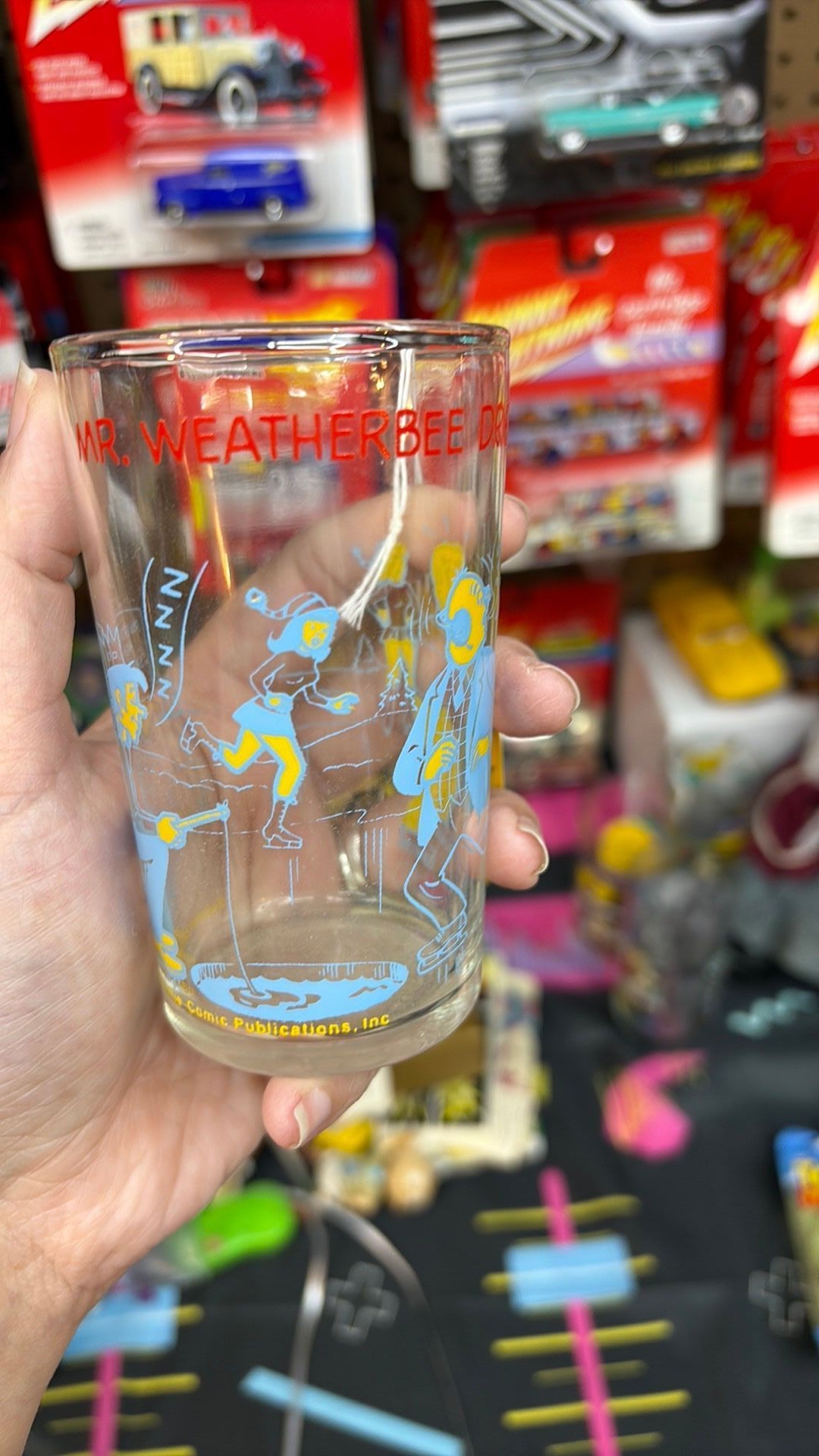 Vintage 1973 Archies Welches Juice Jelly Glass Mr Weatherby Drops In