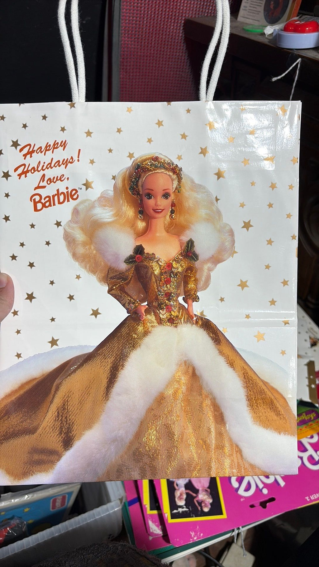 14C1- Hallmark Holiday Barbie Gift Bag 1995