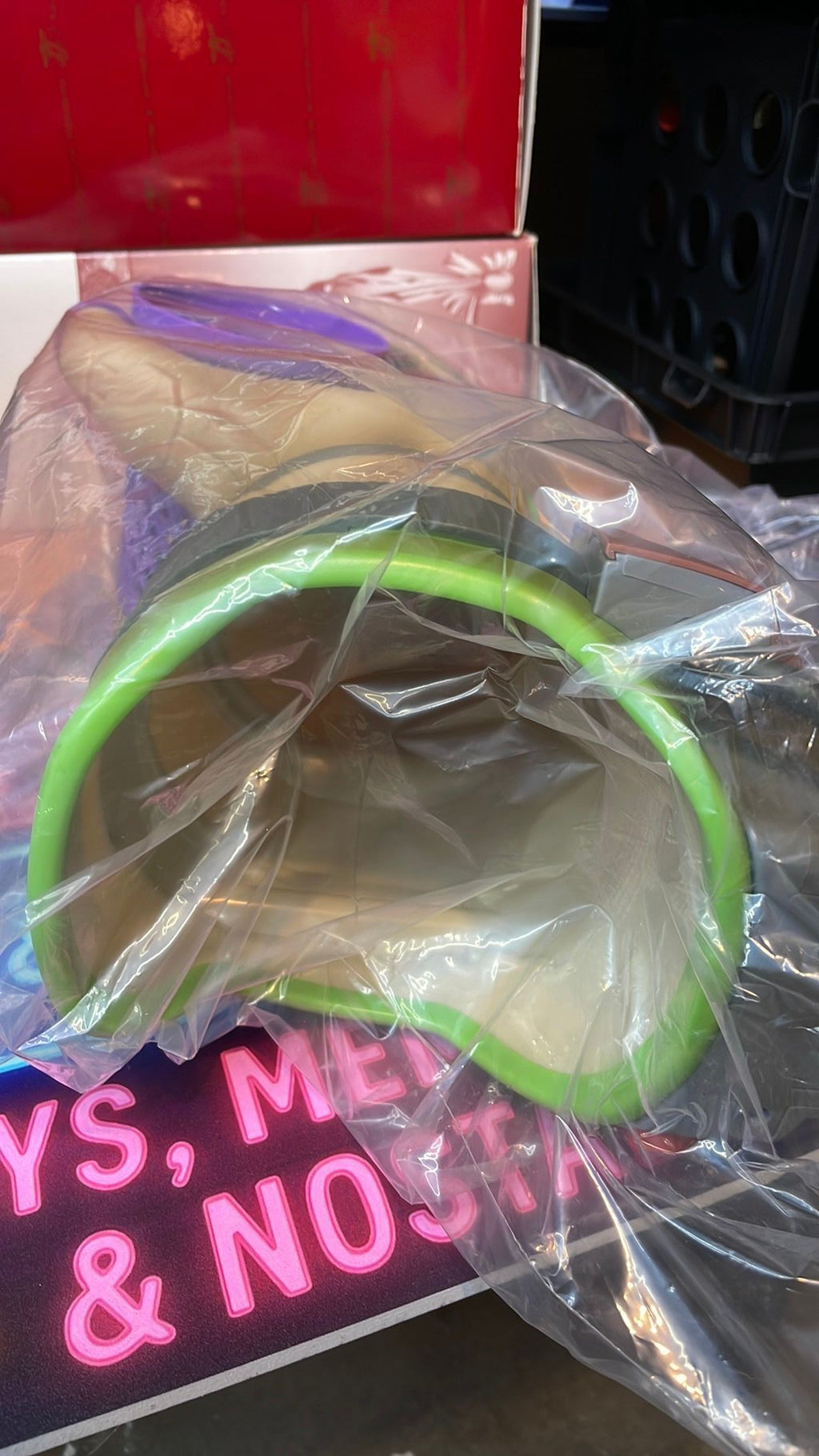 6B - Disney Parks Buzz Lightyear Arm Gauntlet Light Up Cup Drink Holder NEW SEALED