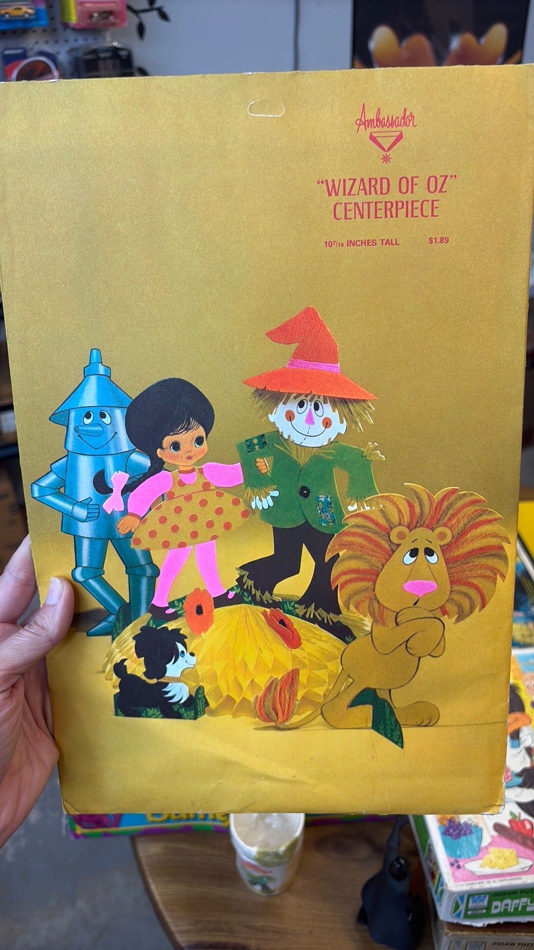 12C- 1960s-70s Wizard of Oz Cardboard Centerpiece by Ambassador/Hallmark