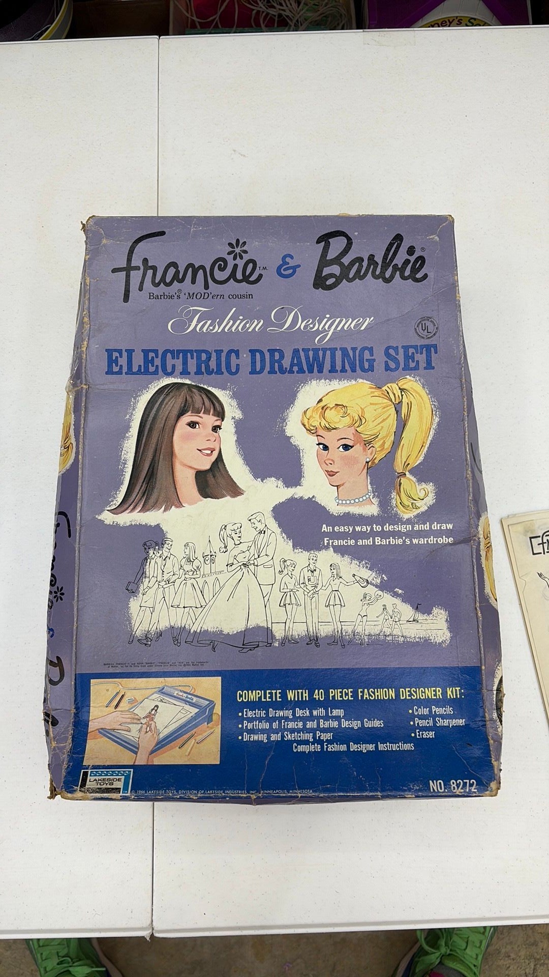S3- 1966 Francie & Barbie Electric Drawing Set 8272 & Sheet Pack - READ