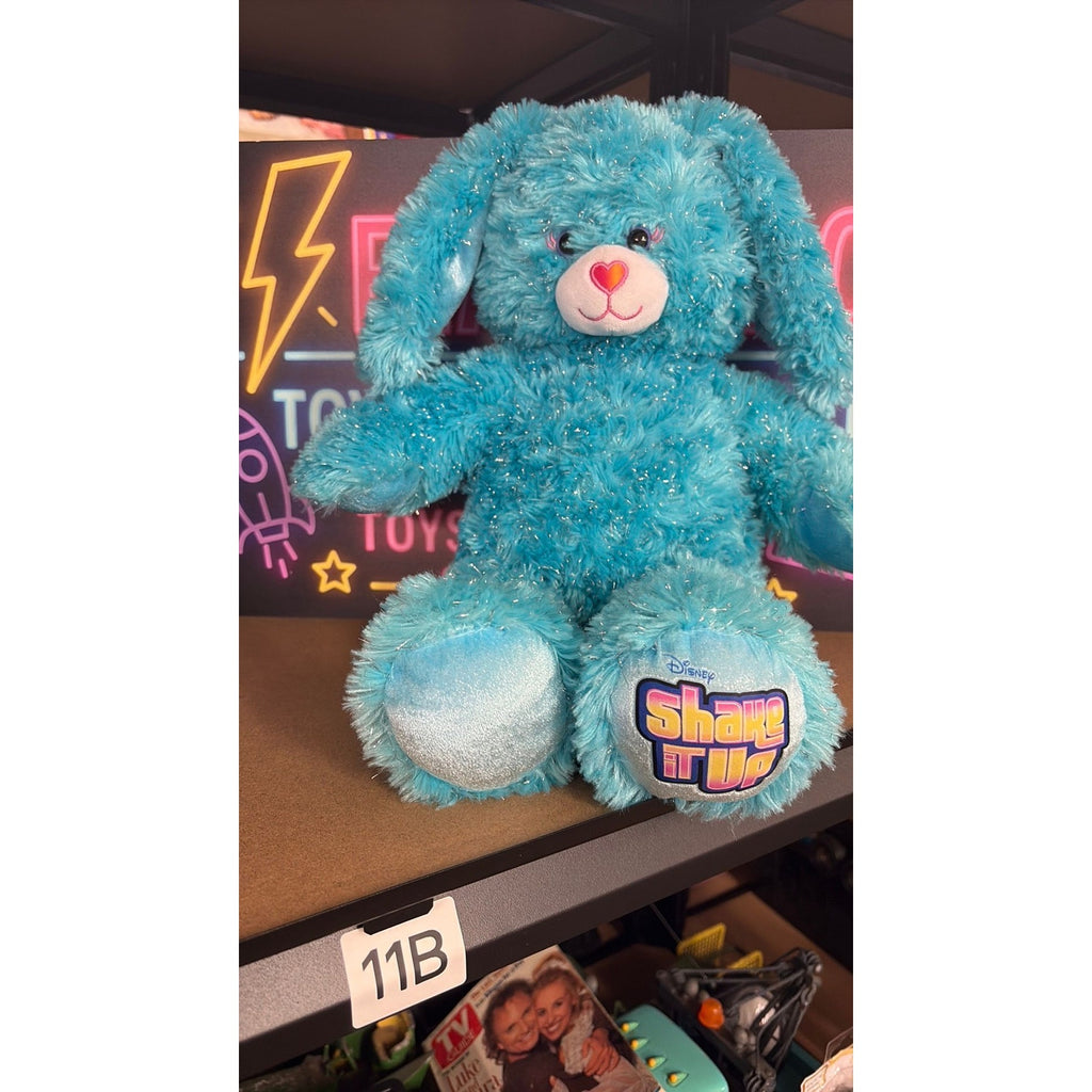 P3- Build A Bear BAB Disney Shake It Up Blue Silver Sparkle Easter Bunny Rabbit